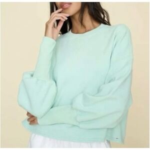 Xirena Kimble Mint Green Cotton Crewneck Sweatshirt Medium